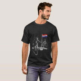 Kroatien Flagge im Weltraum Astronaut Mond T Shirt