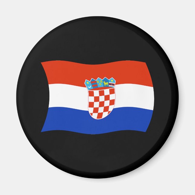 Kroatien Flaggmagnet Magnet (Framsidan)