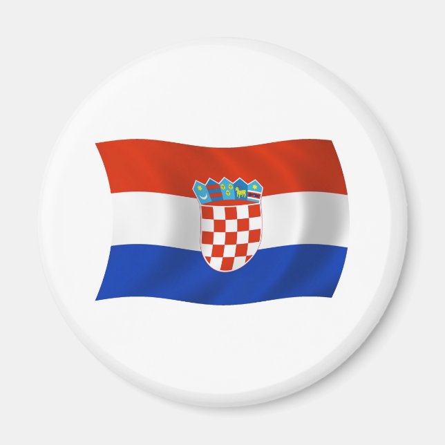 Kroatien Flaggmagnet Magnet (Framsidan)
