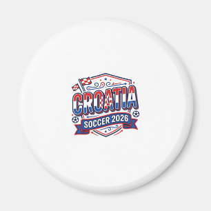 Kroatien Fotboll 2026 Fotboll Fet Land Typografi Magnet