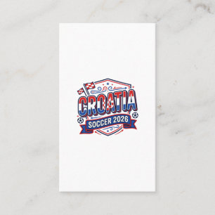 Kroatien Fotboll 2026 Fotboll Fet Land Typografi Visitkort