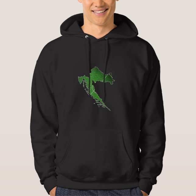 Kroatien Fotboll Fotboll Domstol Hoodie (Framsida)