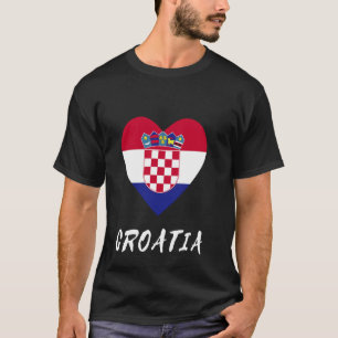 Kroatien Heart Hrvatska Flagga Pride Roots Proud C T Shirt