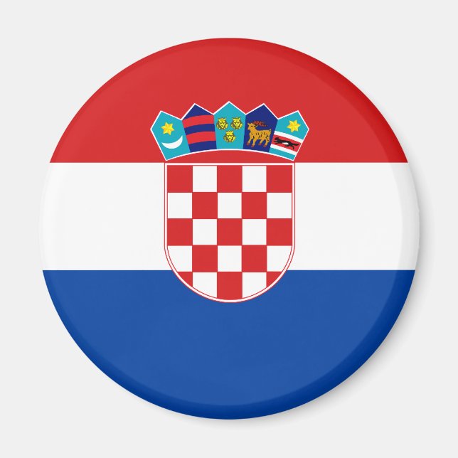 Kroatien Högkvalitativ Flagga Magnet (Framsidan)