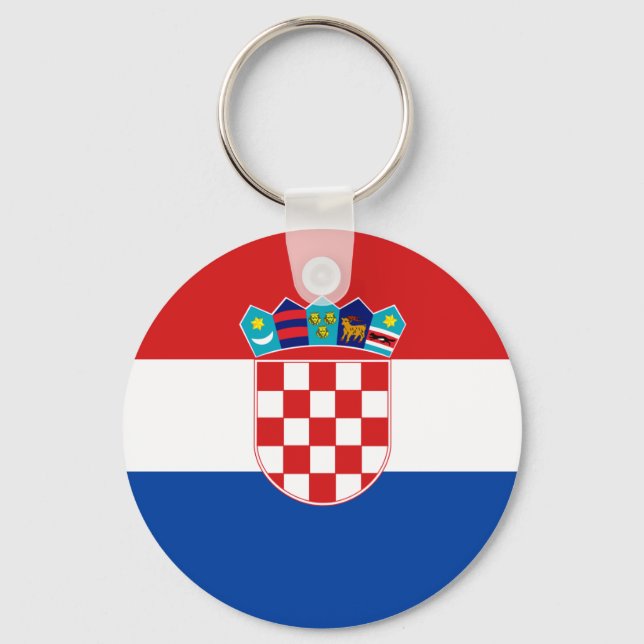 Kroatien Högkvalitativ Flagga Nyckelring (Framsida)