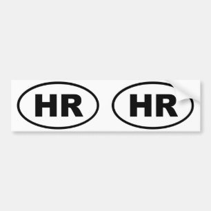 Kroatien HR European oval Bildekal