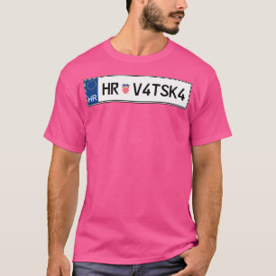 Kroatien Hrvatska Car License Plate T Shirt