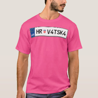 Kroatien Hrvatska Car License Plate T Shirt