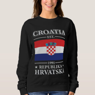 Kroatien Hrvatska Flagga Kroatisk Kultur Land Stol T Shirt