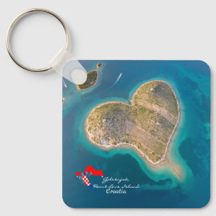 Kroatien Hrvatska Galešnjak, Heart Kärlek Nyckelring