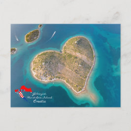 Kroatien | Hrvatska | Galešnjak, Heart Kärlek Vykort