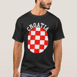 Kroatien Hrvatska Kroatiskt Pride Kroatiskt Flagga T Shirt