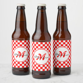 Kroatien | Hrvatska | Namn Monogram Ölflaska Etikett