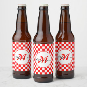 Kroatien Hrvatska Namn Monogram Ölflaska Etikett