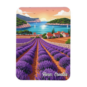 Kroatien Hvar Lavendelfält Magnet
