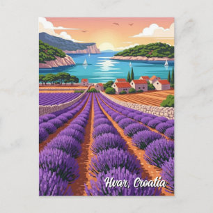 Kroatien Hvar Lavendelfält Vykort