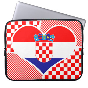 Kroatien i Heart Collage Laptop sleeve