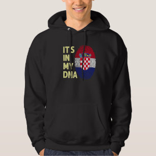 Kroatien i mitt DNA-kroatiska Flagga Kroatien Hoodie