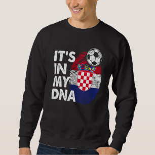 Kroatien i mitt DNA-kroatiska Flagga Kroatien Lång Ärmad Tröja