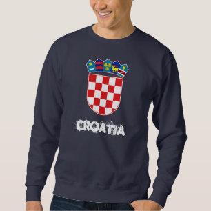 Kroatien jackande arm lång ärmad tröja