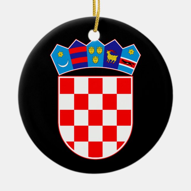 Kroatien jackar arm bangelet julgransprydnad keramik (Framsidan)