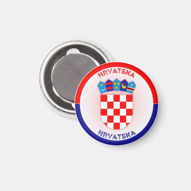 Kroatien Jackar Arm Circle Shape Magnet (Front/Back)