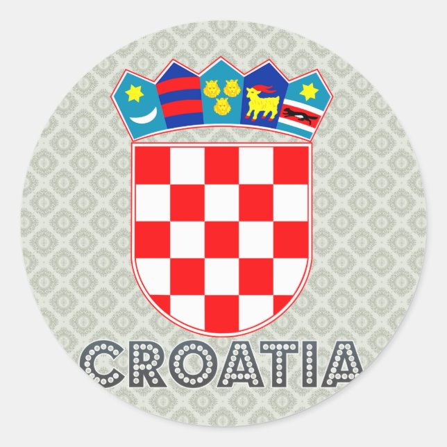 Kroatien Jackar om Arm Runt Klistermärke (Framsida)
