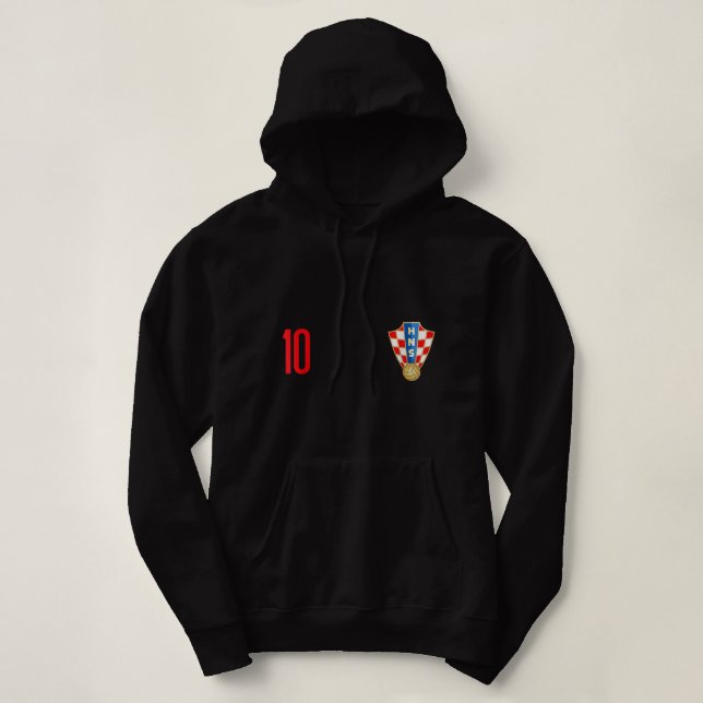 Kroatien Jersey Number ten ten Kroatiska Futebol S T Shirt (Design framsida)