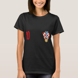 Kroatien Jersey Number ten ten Kroatiska Futebol S T Shirt