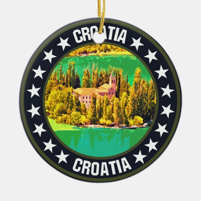 Kroatien Julgransprydnad Keramik (Framsidan)