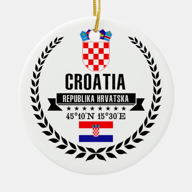 Kroatien Julgransprydnad Keramik (Framsidan)