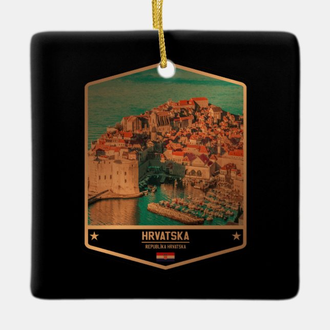 Kroatien Julgransprydnad Keramik (Framsida)