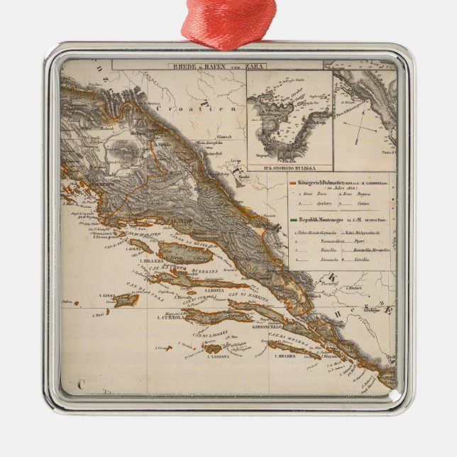 Kroatien Julgransprydnad Metall (Framsidan)