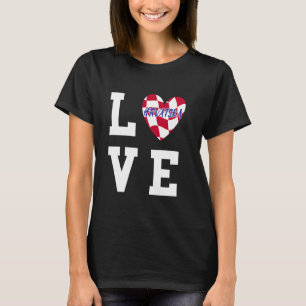 Kroatien Kärlek Heart-Pridet Kroatiska rötter Hrva T Shirt