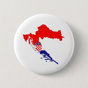 Kroatien Karta Land Gräns Flagga Stater Land i i. Knapp