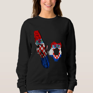 Kroatien Kroatisk Flagga Kroatisk Fotboll Spark Kr T Shirt