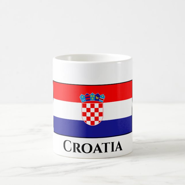 Kroatien (kroatiska Flagga) Kaffemugg (Center)