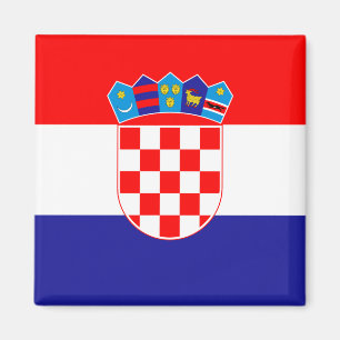 Kroatien (kroatiska) Flagga Magnet