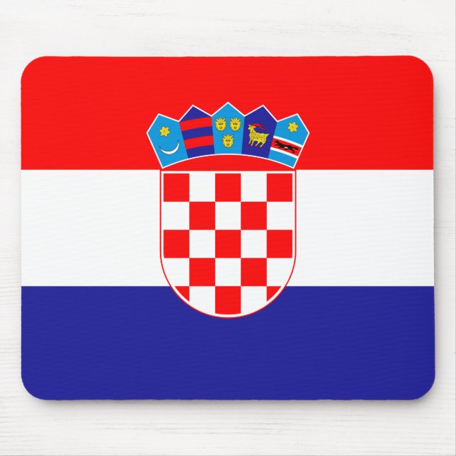 Kroatien (kroatiska) Flagga Musmatta (Framsidan)
