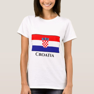 Kroatien (kroatiska) Flagga T Shirt