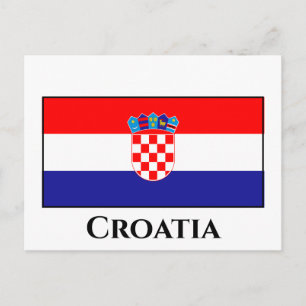 Kroatien (kroatiska) Flagga Vykort
