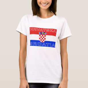 Kroatien kroatiska Hrvatska Flagga T-shirt