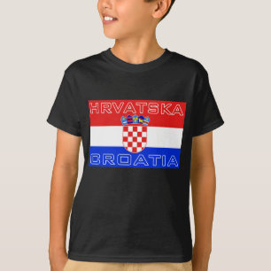 Kroatien kroatiska Hrvatska Flagga Tee Shirt