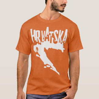 Kroatien Land Karta T Shirt