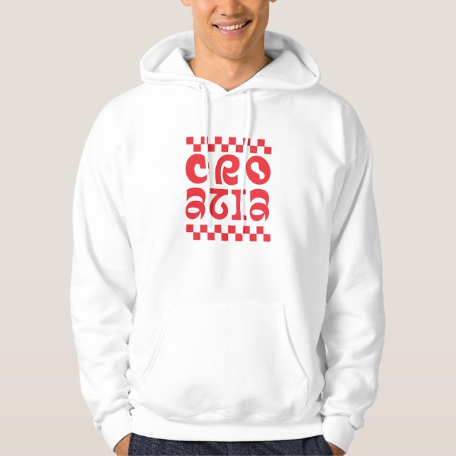 Kroatien land logodesign hoodie (Framsida)