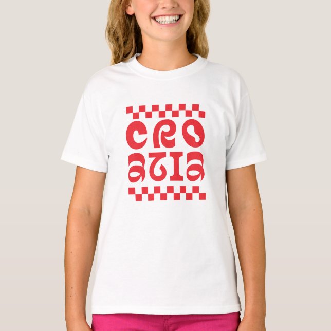 Kroatien land logodesign t shirt (Framsida)