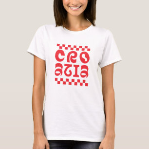 Kroatien land logodesign t shirt