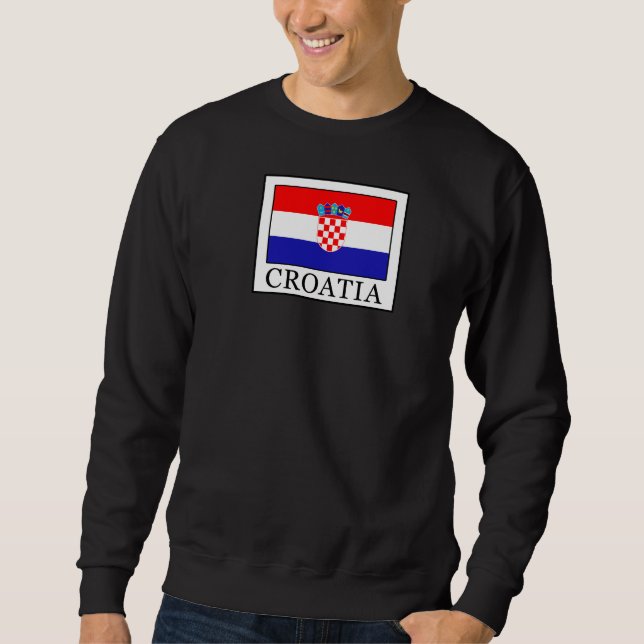 Kroatien Lång Ärmad Tröja (Framsida)
