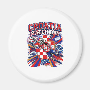Kroatien Match Day Skelett Anfallare Nationer Hög Magnet