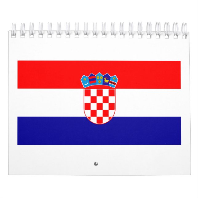 Kroatien National Flagga Kalender (Omslag)
